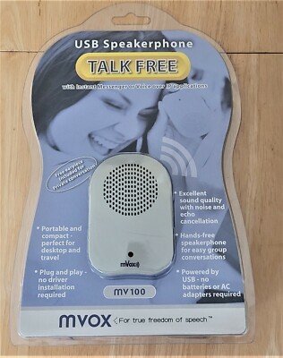 MVOX MV100 PORTABLE USB SPEAKERPHONE HANDS-FREE PLUG & PLAY VOICE CHATTING