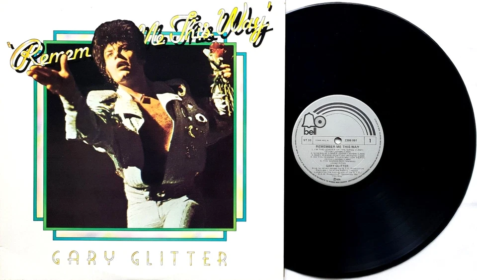 Gary Glitter - Remember Me This Way LP de vinilo 1974 Bell Records Australia 2308 09 Foto 2 de 3