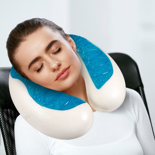 Gel Neck Pillow Airplane Sleep Pillows for Sleeping Travel Office - Picture 10 of 12