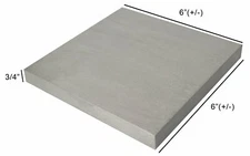 STEEL 6" (+/-) SQUARE 3/4" THICK BENCH STEEL BLOCK HARDENED METAL WORKING ANVIL