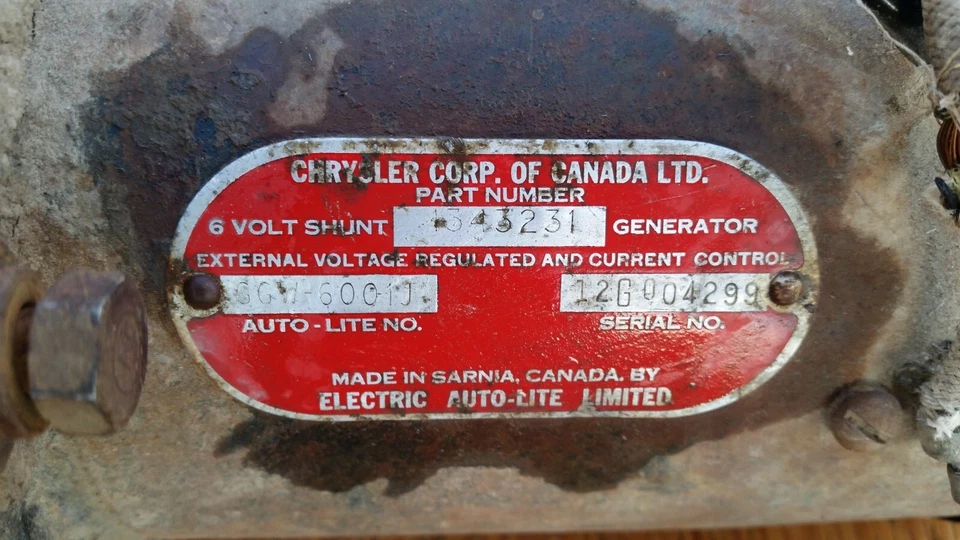 Camión Dodge 1948-53 1951 1952 1953 cabeza plana 6 generadores GGW-6001J 6V SERIE B OE Foto 4 de 4