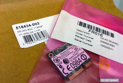 Broadcom BCM94312HMG WLAN Karte DW1397, CN-0FR016, 802.11abgn, WLAN Board, NEU