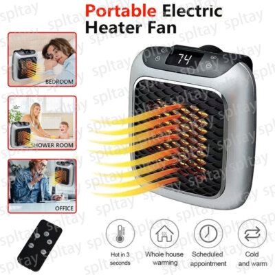 Portable Electric Space Heater 800W/400W With PTC Fast Heating - Small Desk Heater With Tip-Over & Overheat Protection
