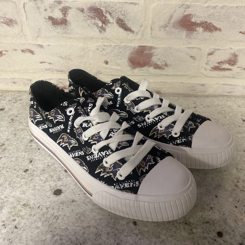 BALTIMORE RAVENS WOMEN SNEAKER SZ 6 LOGO LOW CANVAS CHUCK NWOT - Image 3 of 4
