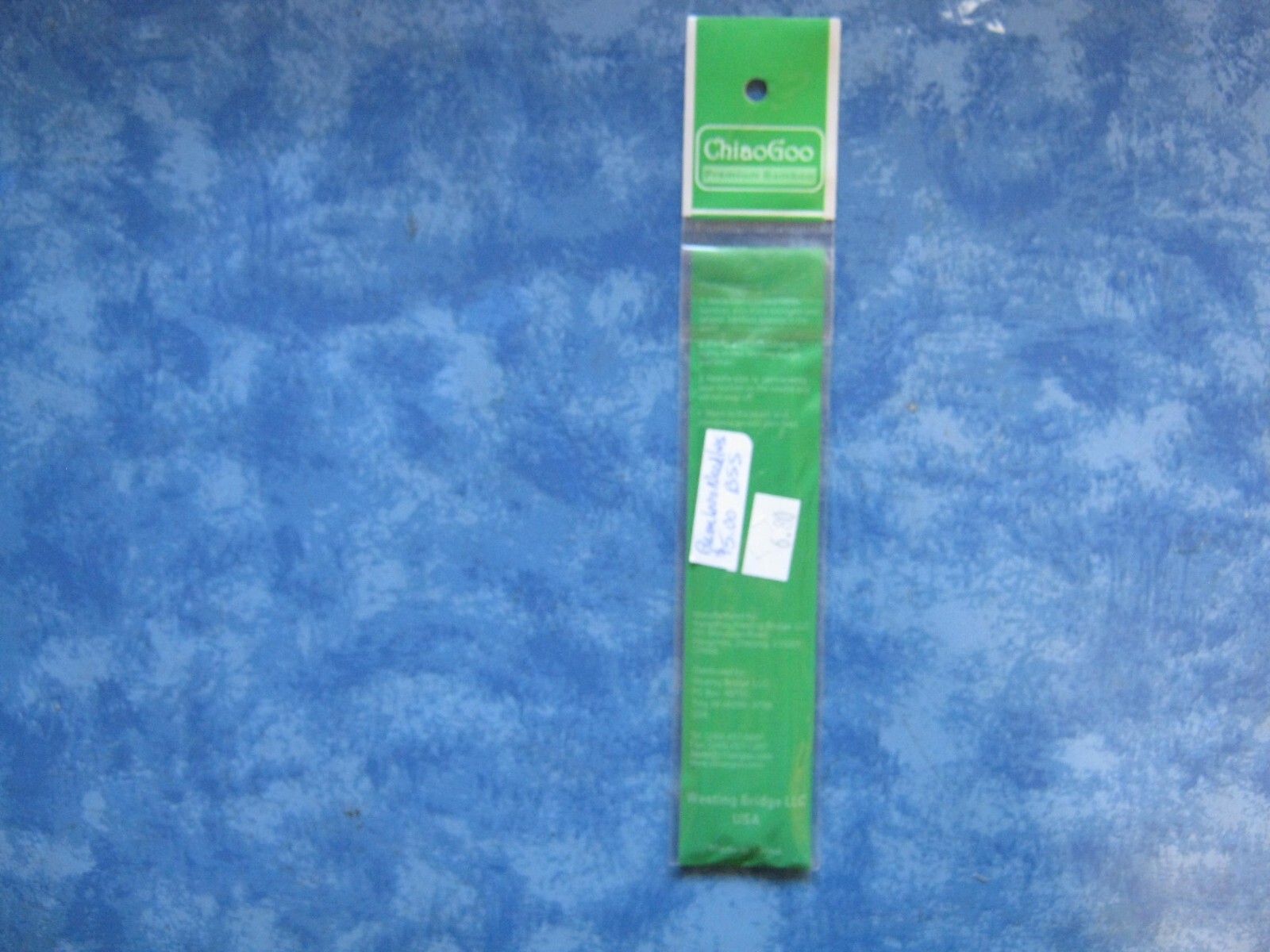 CHIAOGOO DOUBLE POINT PREMIUM BAMBOO 5" KNITTING NEEDLES SIZE 7 NIP B