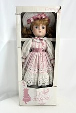 Gorham 1989 Dolls of the Seasons Donna Porcelain Pink White Dress Edelweiss NIB
