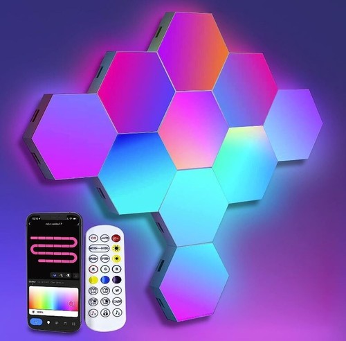 LED Panel Wandleuchte, Gaming LED Wand Panel Alexa und Google Assistant, Smart