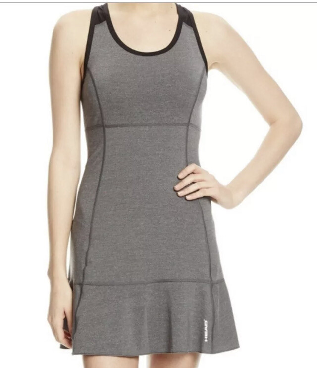 grey tennis dress NWT HEAD HW115602 GRAY XS RETAIL $50 Diamond Colour:H-I