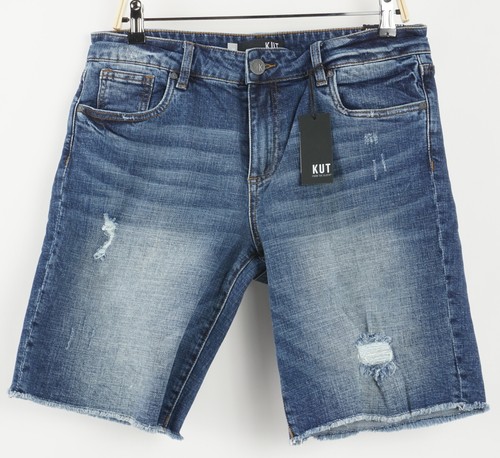 Distressed Denim Bermuda Jean Shorts | eBay