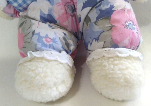 Commonwealth 1993 Sherpa Cordero Peluche Animal 12" Margarita Cuadros Encaje Conjunto - Imagen 4 de 6