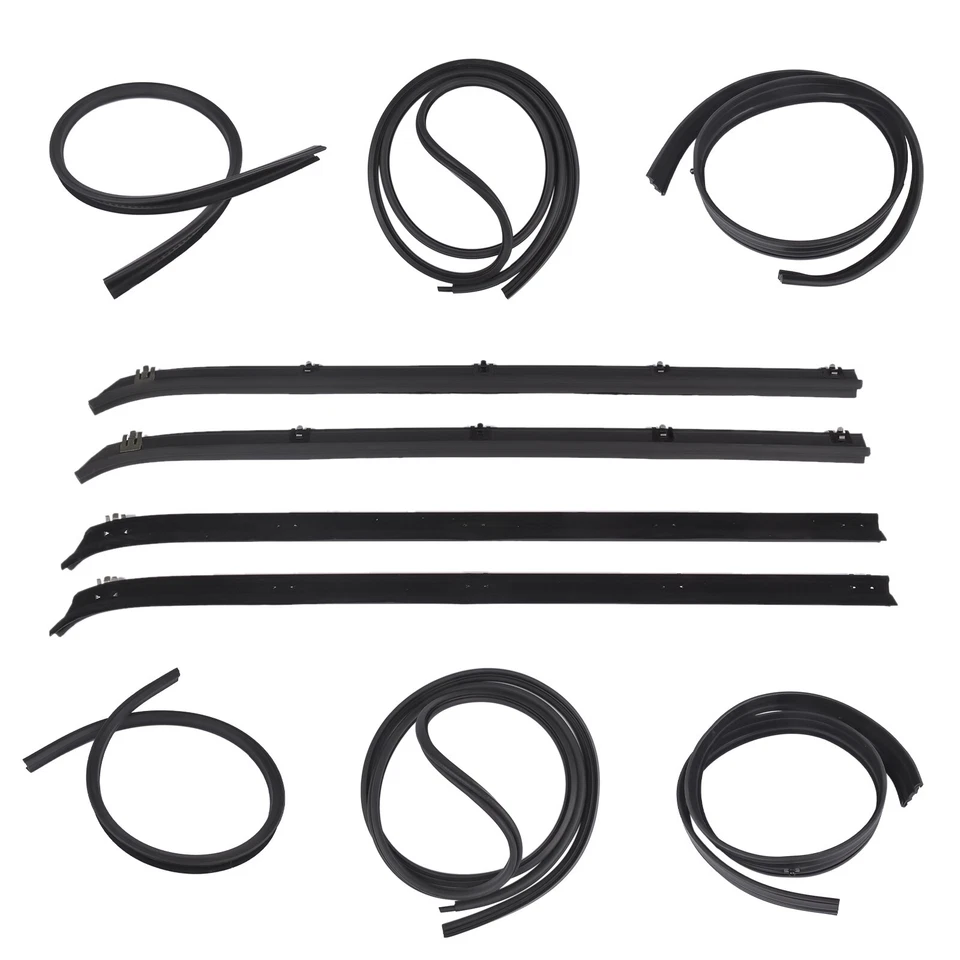 10Pcs Door Window Weatherstrip Seal Kit for 1980-1993 Dodge D150 D250 D350 W150 - Image 3 of 4