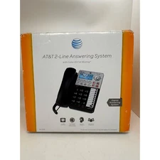 AT&T NEW 2-Line Corded Telephone Digital Answering System Caller ID Desk
