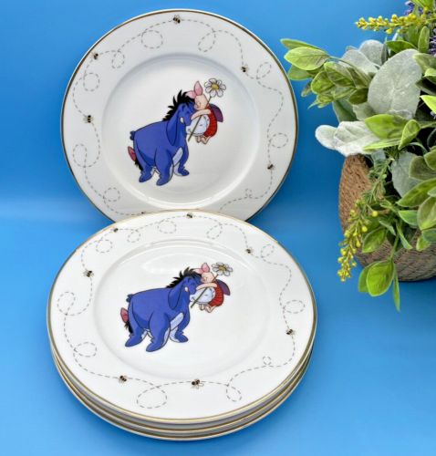 ZRIKE DISNEY "Winnie the Pooh" SPRING DAYS EEYORE/PIGLET Salad Plates (Set of 4)