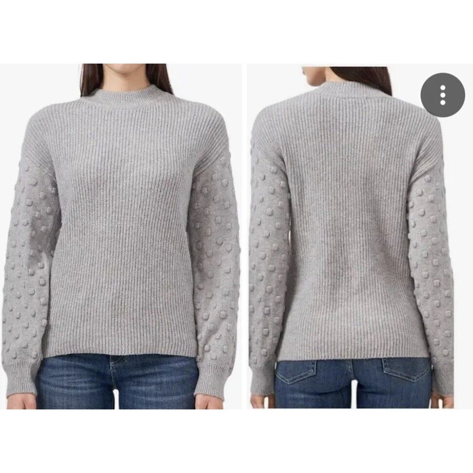 Mangas tejidas palomitas de maíz Vince Camuto gris talla lg Foto 3 de 4