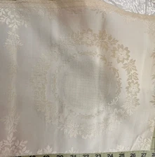 Damask  Schonfel 2144  Ivory ready to stitch centers.