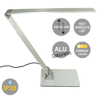 LED Tischleuchte Temo Touch-Dimm-Schalter Schreibtischleuchte 3000K-10W-800lm