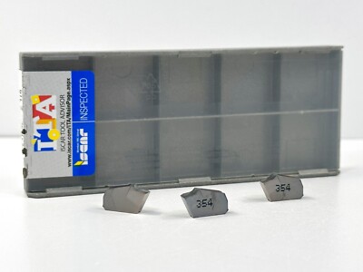 10 NEW ISCAR GTN 4W CARBIDE INSERTS. GRADE IC354. FACTORY PACKED (E445