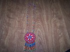 VINTAGE NATIVE AMERICAN 3" BEADED MANDELA NECKLACE — photo 4