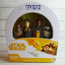 Disney Star Wars Pez Collectible Gift Tin Han Solo Chewbacca Mando L3-37 READ
