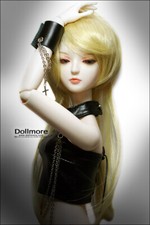 Blonde color long wig for SD dolls  8-9 inch Long  short cut Blond 