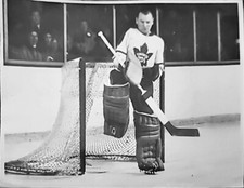 1960S JOHNNY BOWER NHL HOCKEY GOALIE PHOTO TORONTO MAPLE LEAFS HHOF LEGEND MLG