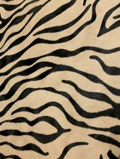 Black and White Zebra Print Original Cowhide Rug size 78in x 60in