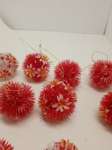 Adornos de Navidad Rosa MCM Bolas Florales Atómicas 12, Únicas, - Imagen 3 de 9