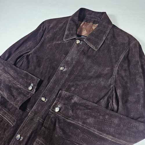 Brioni Lederjacke Herren Gr. 50 braun Seide gefüttert Taschen Luxus Designer Italy »