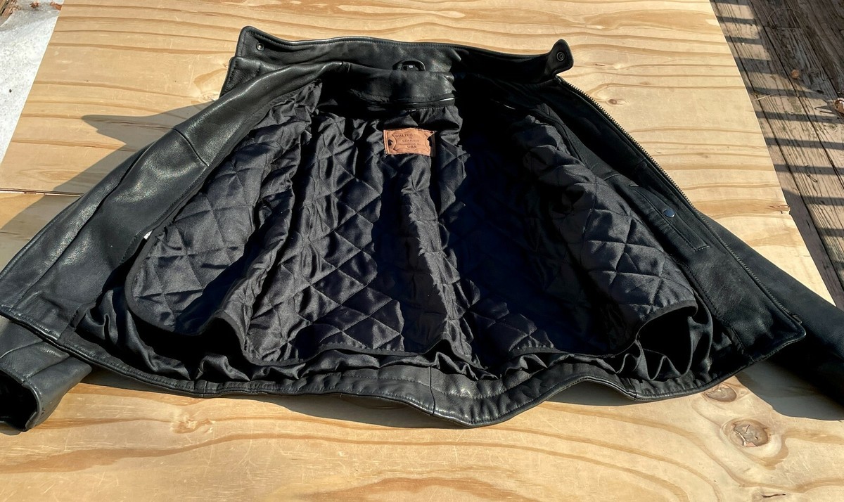 Vintage Walter Dyer Men's Motorcycle Biker Leather Jacket