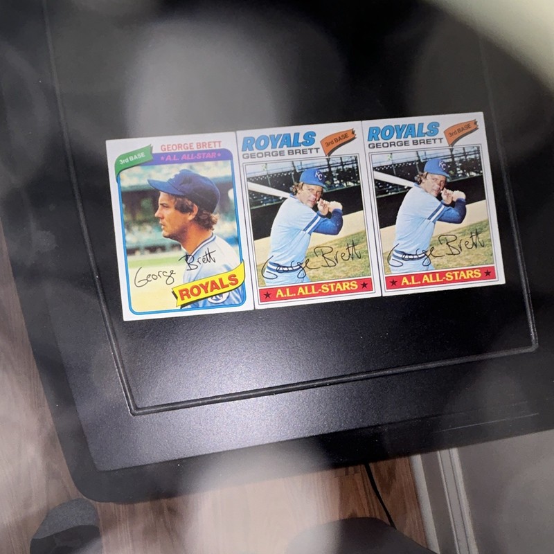 Topps 1978 George Brett Royals Baseball All-Stars 3-Card Lot #100 #410
