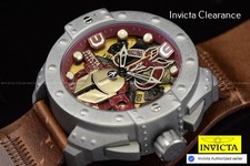 Invicta Star Wars Mandalorian SWISS Chronograph Leather Men's Watch Limited Ed.
