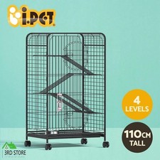 i.Pet Rabbit Cage Indoor Hutch Guinea Pig Bird Ferret Cat Hamster 110cm 4 Level