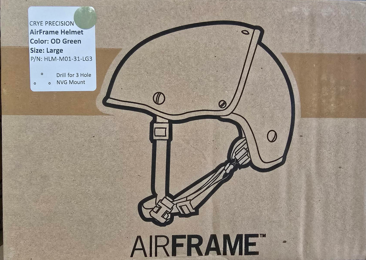 Crye Precision AirFrame™ Helmet w/3-Hole NVG Mount, Olive Drab