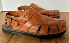 VTG Polo Sport Ralph Lauren Mens Size 12D Brown Leather Fisherman Sandal  NEW