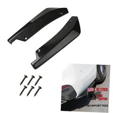Jsorum 2Pcs Rear Bumper Canard Splitter Protector, Universal Bumper Lip Black