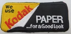 PATCH - We use Kodak PAPER ...for a Good Look vintage photography advertising