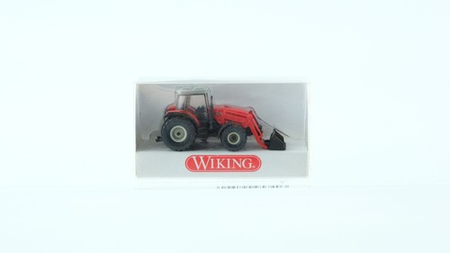 Wiking N 9574025 Massey Ferguson MF 8280 con cargador frontal, rojo | Condition: Gebraucht