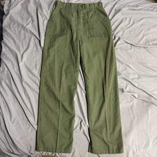 Vintage 80s OG 507 Women’s Army Fatigue Pants Size 29x30.5 Zipper Made In USA