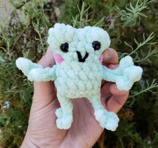 Leggy Frog Mini Plush Handmade Crochet Plushie Amigurumi Stuffed Toy