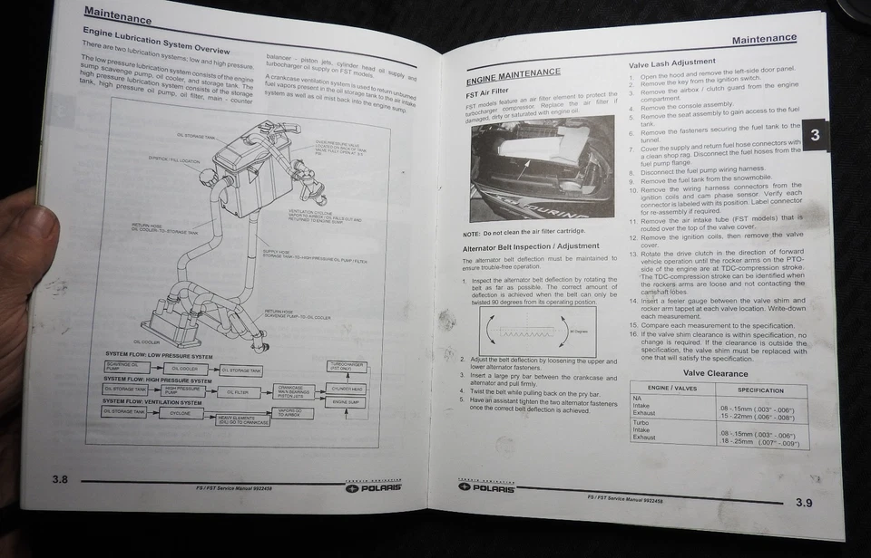 2006-2010 Polaris FS FST Iq Classic Touring Bicolor Nieve Servicio Manual - Imagen 4 de 4