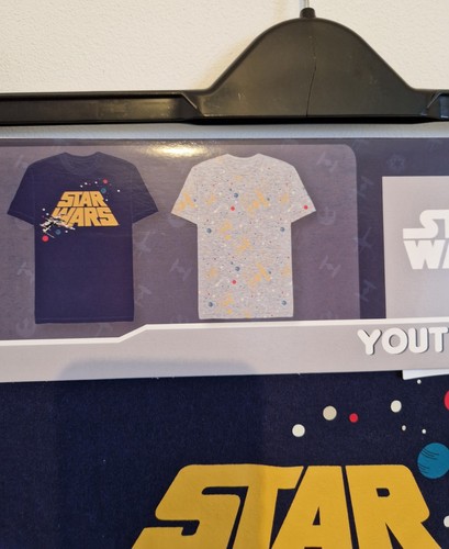 Disney Star Wars 2 Pack Kids T-shirt Short Sleeve Tees Size 7-8 Years New - Picture 3 of 6