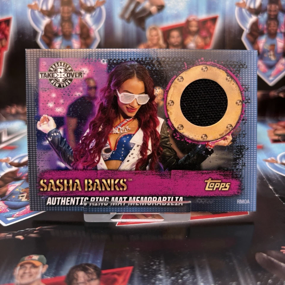 Sasha Banks WWE Topps Slam Attax 2017 10th Edition Mat Memorabilia Relic Card - Image 2 of 3