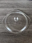 PYREX SAUCEMAKER CLEAR GLASS REPLACEMENT LID FITS 2 QT SAUCMAKER PREOWNED READ!