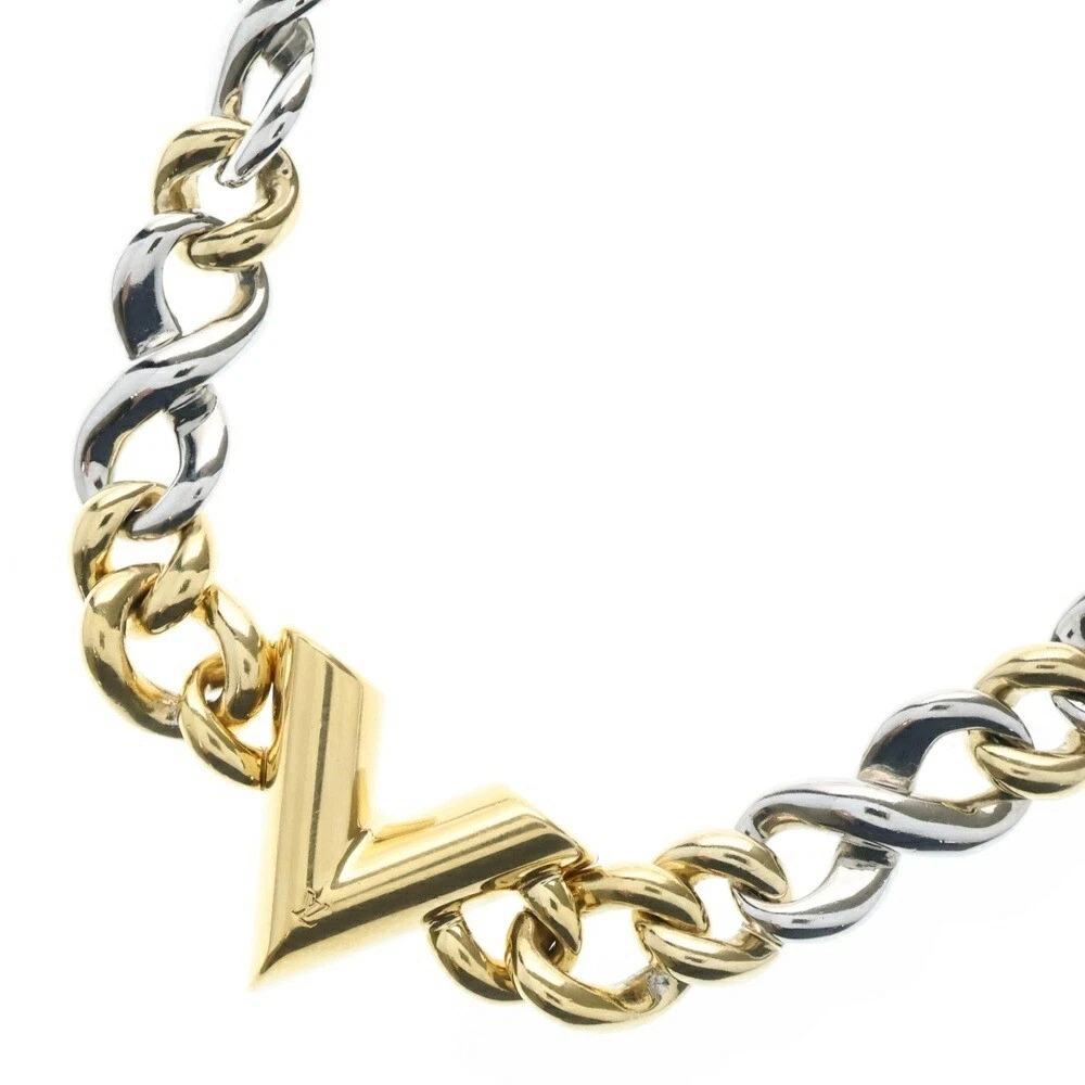LOUIS VUITTON（LV） Louis Vuitton Essential V collana catena magnetica argento oro M62838