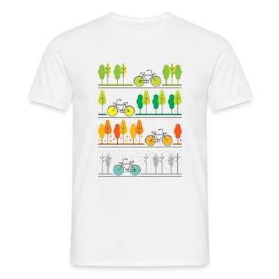 Fahrrad Fahrer Geschenk Radfahren Durch Die Vier Jahreszeiten Männer T-Shirt