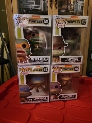TMNT Donnie 1609, Leo 1610, Mikey 1611, Raph 1612 Funko Pop Set