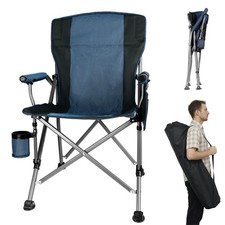 Folding Camping Chair with Cup Holder and Storage Bag, Heavy Duty Support 400...