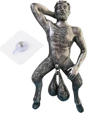 1PCS Door Knocker Men Creative, Funny Balls Ring Hanging Doorbell Silver 