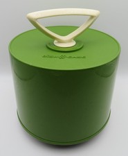 DISK-GO-CASE 45 RPM 7 Inch Record Carrier Tote Green Vintage 1970s Used