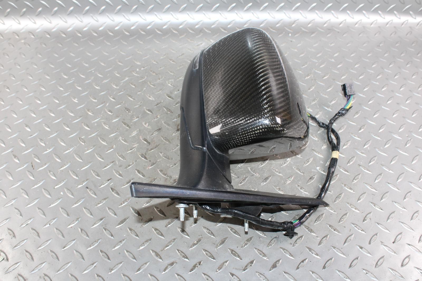 14-17 GHIBLI Nero Black Power Right Passenger Heated OEM Door Mirror Carbon Cap